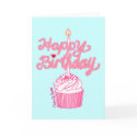 Happy Birthday Cupcake Doodle Art Card
