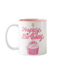 Happy Birthday Cupcake Doodle Art Mug mugs