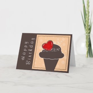 Happy Birthday Cupcake Greeting Card