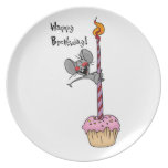 Happy birthday cupcake party plates