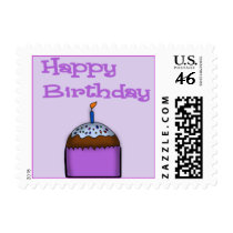 Happy Birthday Cupcake Postage stamps