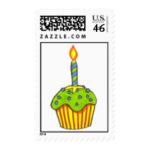 Happy Birthday Cupcake Postage