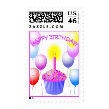 Happy Birthday Cupcake Stamp