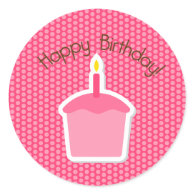 Happy Birthday Cupcake Topper/Sticker