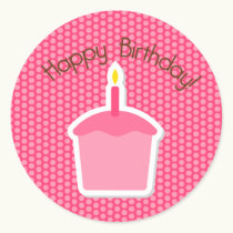 Happy Birthday Cupcake Topper/Sticker stickers