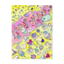 Happy Birthday  Cupcakes postcards