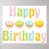 Happy Birthday Cupcakes Print