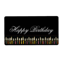 Happy Birthday Customizable Label labels