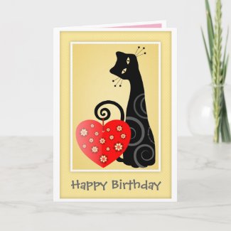 Happy Birthday Cute Kitty Greeting Card card