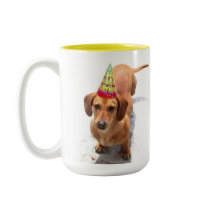 Happy Birthday Dachshund Large Mug