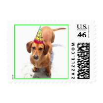 Happy Birthday Dachshund postage by ritmoboxer Happy Birthday Dachshund postage