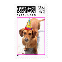 Happy Birthday Dachshund postage by ritmoboxer Happy Birthday Dachshund postage