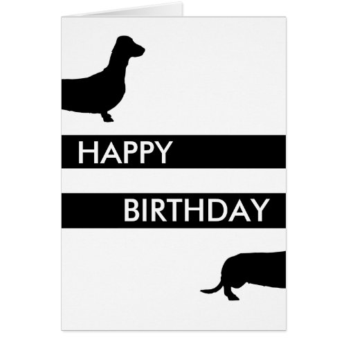 Happy Birthday Dachshund Sausage Dog Greeting Card