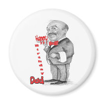 Happy Birthday Dad - waiter Magnets