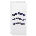 Happy Birthday Daniel toy blocks in blue. rack cards