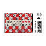 Happy Birthday Dice Postage Stamp