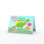 Happy Birthday Dino Name 3D Cut & Fold Craft Card