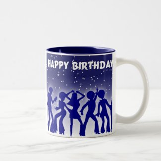 Happy Birthday Disco Dancers Coffee Mugs