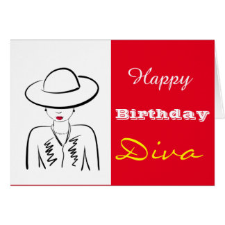 Happy Birthday Diva Cards | Zazzle