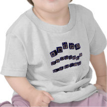 Happy Birthday Donald toy blocks in blue. Tees