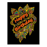 Happy Birthday Doodle Post Card
