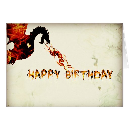 Happy Birthday Dragon Card | Zazzle