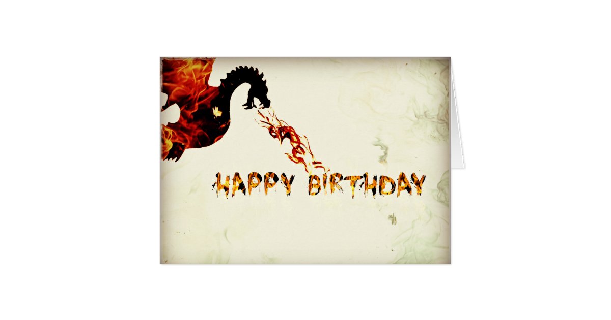 Happy Birthday Dragon Card | Zazzle