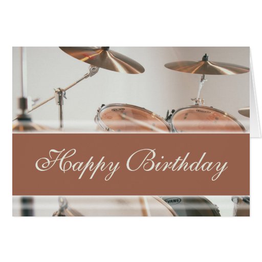 Happy Birthday - Drum Kit Card | Zazzle