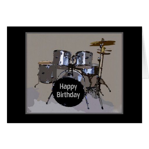 Happy Birthday Drums Card Zazzle