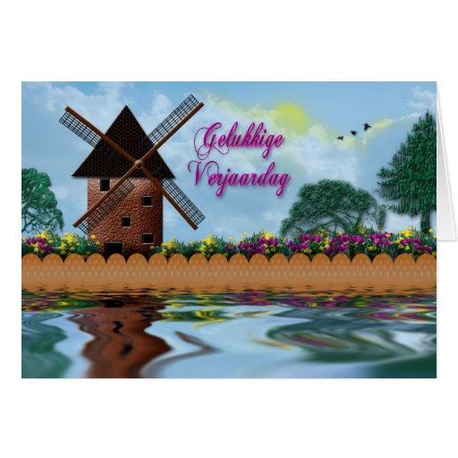 Happy Birthday Dutch Gelukkige Verjaardag Greeting Card Zazzle 