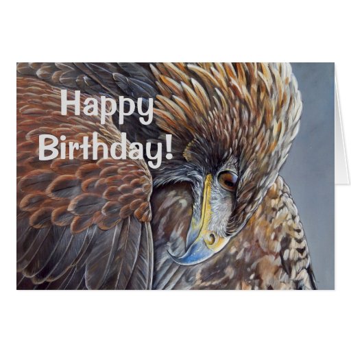 Happy Birthday Eagle Painting Card Zazzle