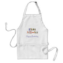 Happy Birthday Egyptian Hieroglyphics Apron