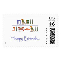Happy Birthday Egyptian Hieroglyphics Stamp