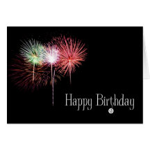 Happy Birthday Fireworks Card