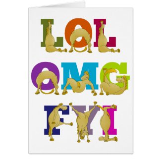 Happy Birthday Flexi pony LOL FYI OMG Card