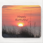 Happy Birthday Florida Orange Sunset Mouse Pad