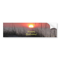 Happy Birthday Florida Sunset Bumper Sticker