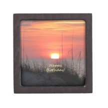 Happy Birthday Florida Sunset Premium Jewelry Box