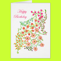 Happy Birthday Flowers cards