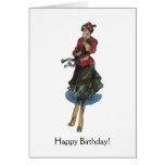 Happy Birthday for a Woman Skier Cards
