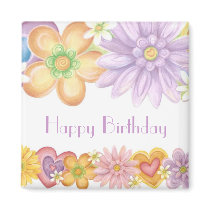Happy Birthday forever 1 magnets by CaringHearts Happy Birthday forever 1 magnets