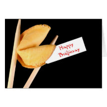 Happy Birthday Fortune Cookie Greeting Cards