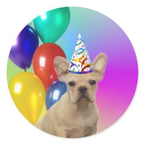 Happy Birthday French Bulldog stickers