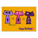 Happy Birthday from Felid friends cards