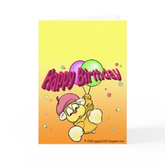 Happy Birthday from giggleCubby card