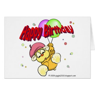 Happy Birthday from giggleCubby card