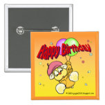 Happy Birthday from giggleCubby Pinback Buttons
