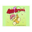 Happy Birthday from giggleCubby postcards by cartoosh Happy Birthday from giggleCubby postcards