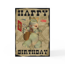 Happy Birthday from Sheriff Hippo card