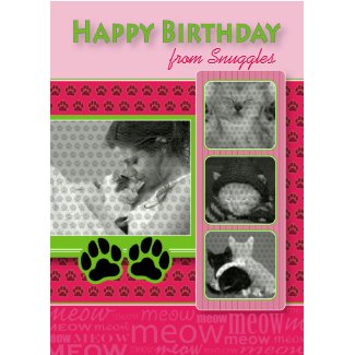 Happy Birthday From the Cat Card